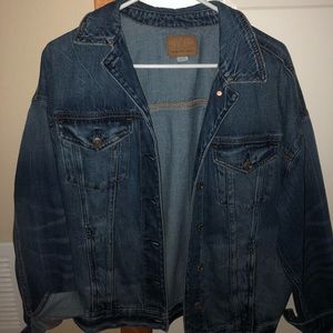 very oversized american eagle jean jacket